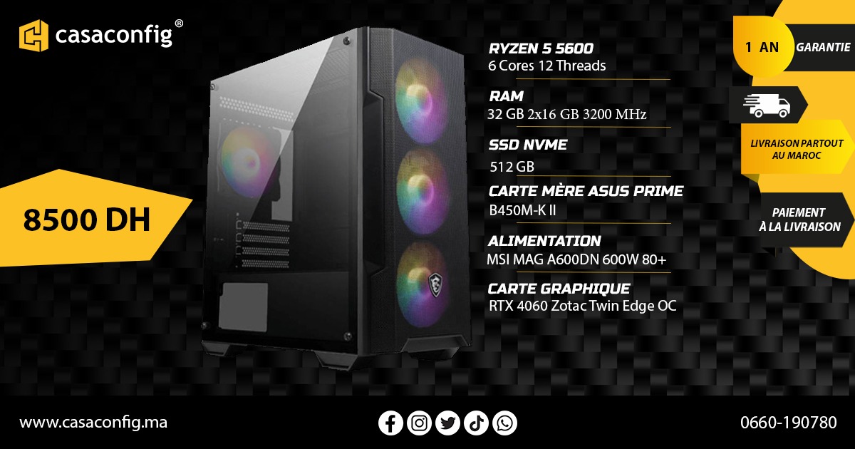 PC GAMER RYZEN 5600 32GB RTX 4060