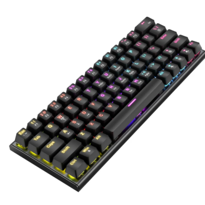 BAJEAL – Mécanique Gaming Keyboard Bleu Switch – 63 Keys – Type C | For PC Laptop Gamer 🎉Promo