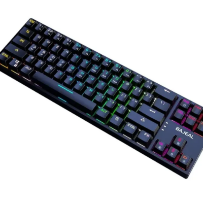 BAJEAL – Mécanique Gaming Keyboard Bleu Switch k71 TKL – Type C | For Pc Gaming – Mac – Console | 🎉Promo | Noir