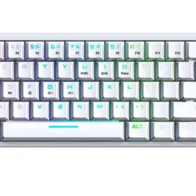 BAJEAL | WHITE | Mécanique Gaming Keyboard | Bleu Switch k71 | TKL – Type C | For Pc Gaming – Mac – Console | 🎉Promo | WHITE