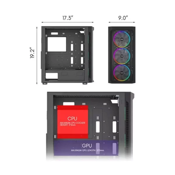 DarkFlash DF140 ATX ARGB 4 FAN – Image 2