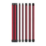 Kit de câble d'alimentation 18AWG d'extension de manchon en PVC en cuivre étamé de personnalisation d'usine 300V Noir/Rouge