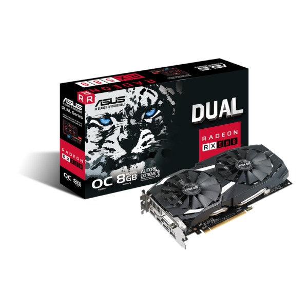 ASUS Dual Radeon RX 580 OC Edition 8 Go de GDDR5 USED GARANTIE