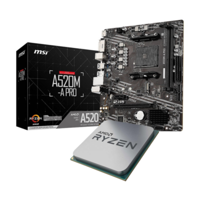 AMD Ryzen 5 5500 (3.6 GHz / 4.2 GHz) Tray + MSI A520M-A PRO