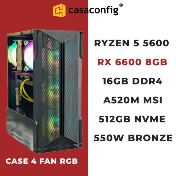 PC GAMER MAROC | RYZEN 5 5600| RX 6660| 16GB|500GB