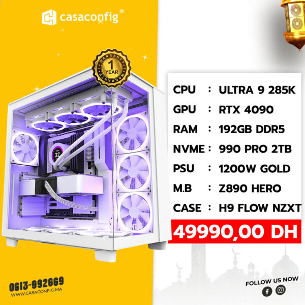 PC GAMER MAROC |ULTRA 9 |RTX 4090 |192GB RAM -2TB SSD