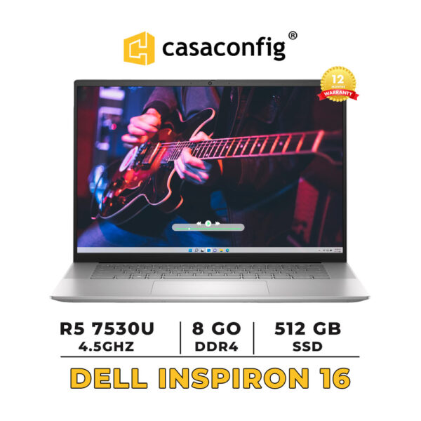 Dell Inspiron 16 – Ryzen 5 7530U | 16 FHD | 8GB-512GB SSD| Win 11
