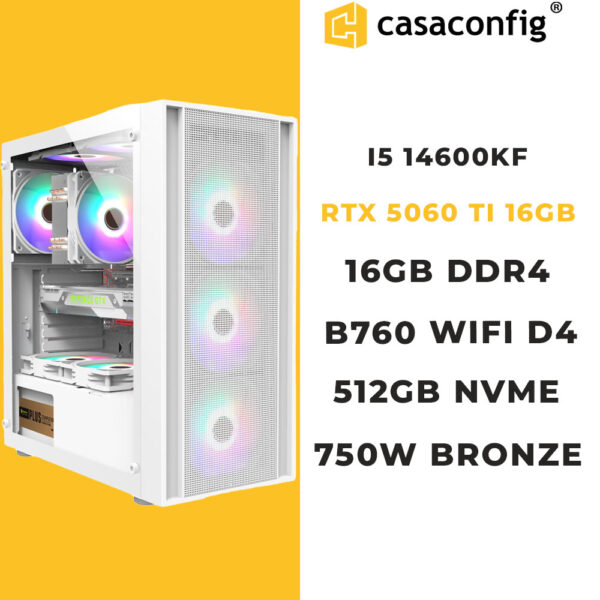 PC GAMER MAROC | I514600KF |RTX 4060 TI 16GB | 16GB-512GB SSD