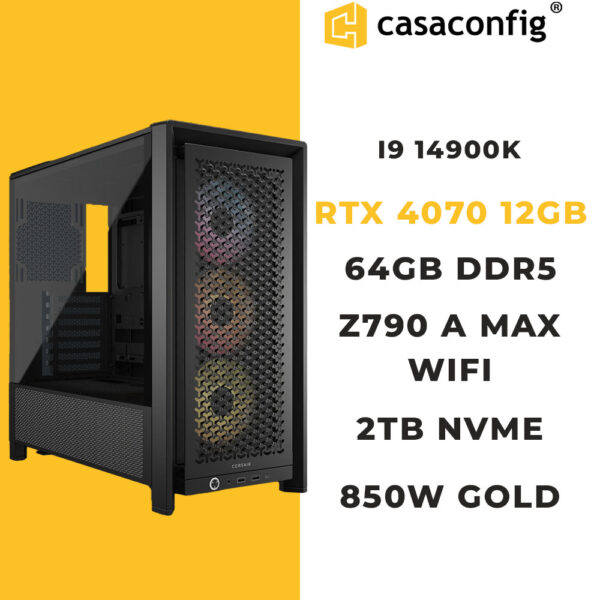 PC GAMER MAROC | I9 14900K |RTX 4070 | 64GB-2TB SSD