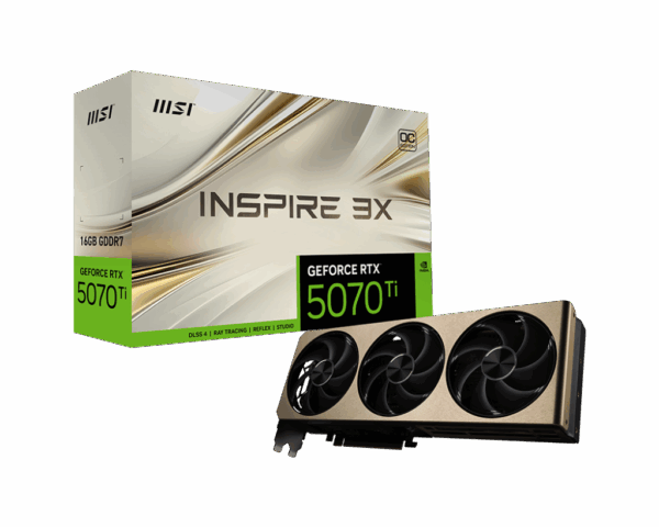 MSI GeForce RTX 5070 Ti 16G INSPIRE 3X OC PLUS