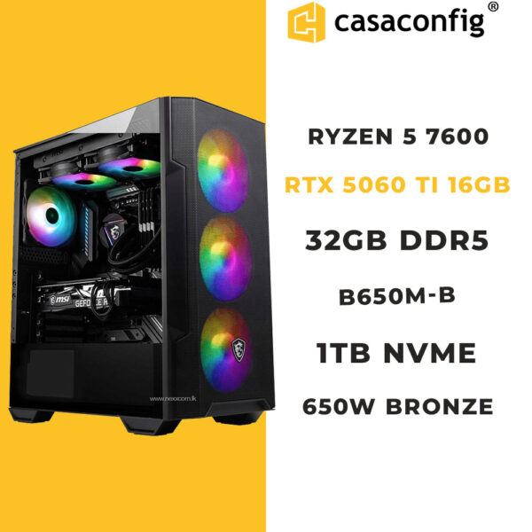 PC GAMER MAROC | RYZEN 5 7600 |RTX 4060 TI 16GB | 32GB-1TB