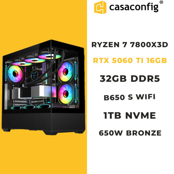 PC GAMER MAROC | RYZEN 7 7800X3D |RTX 5060 TI 16GB | 32GB-1TB