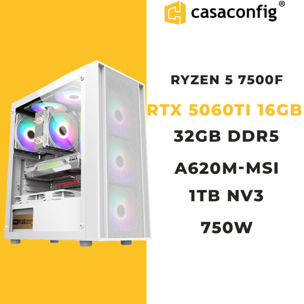 PC GAMER SANKARA RYZEN 5 7500F RTX 5060TI 16GB 32GB-1TB