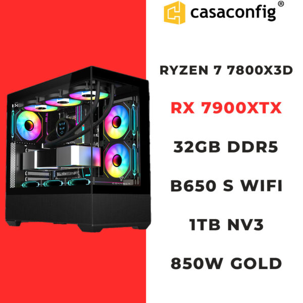PC GAMER SANKARA 4K/ RYZEN 7 7800X3D RX 7900XTX / 32GB/1TB