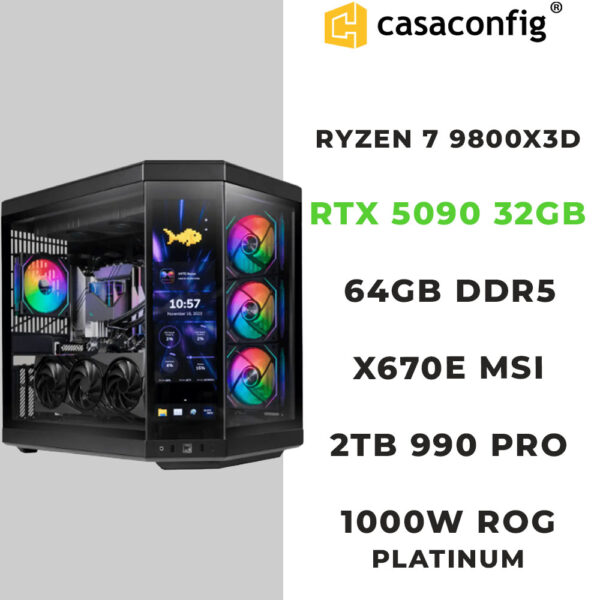 PC GAMER| MAX FPS 4K | RYZEN 7 9800X3D|RTX 5090|64-2TB