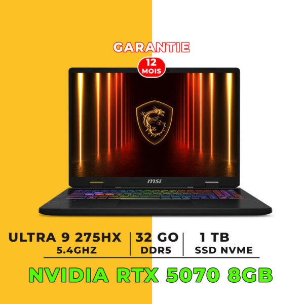 MSI Crosshair 16 HX– Ultra 9 275HX |RTX 5070 |QHD+ 240Hz| 32GB-1TB