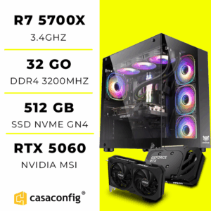 PC GAMER R7 5700X| 32GB/512GB SSD | RTX 5060 MSI