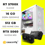 PC GAMER R7 5700X| 16GB/512GB SSD | RTX 5060 MSI