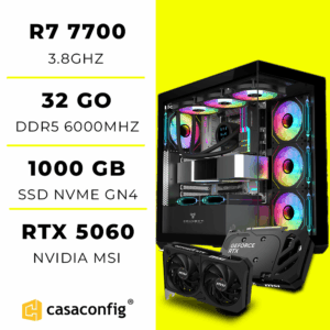 PC GAMER R7 7700| 32GB/1TB SSD | RTX 5060 MSI
