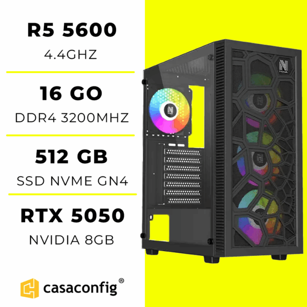 PC GAMER R5 5600 | 16GB/512GB SSD |RTX 5050