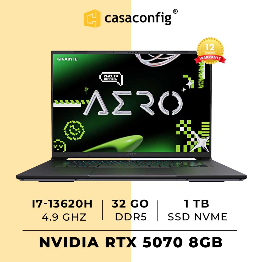 GIGABYTE GAMING A16| i7-13620H |32 Go| SSD 1 TB| RTX 5070 8GB |165HZ