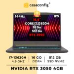 MSI Thin B13UC-3233XMA i7-13620H/16GB DDR4/512GB SSD/RTX 3050/15.6" 144Hz/FreeDOS