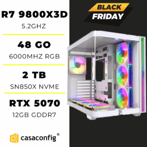 PC GAMER R7 9800X3D | 48GB/2TB SSD | RTX 5070 12GO