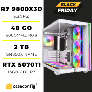 PC GAMER R7 9800X3D | 48GB/2TB SSD | RTX 5070TI 16GO