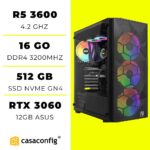 PC GAMER R5 3600 | 16GB/512GB SSD | RTX 3060 12GB