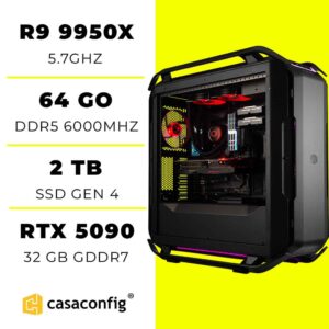PC Gamer Ryzen 9 9950X/64GB/2TB SSD/RTX 5090 32GO