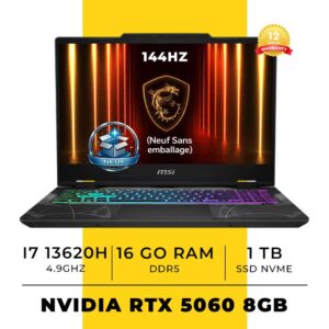 MSI Cyborg 15 Intel i7-13620H/16GB DDR5/1TB SSD/RTX 5060 8GB 144Hz/FreeDos