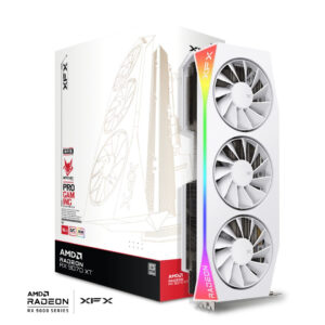 XFX Mercury AMD Radeon RX 9070XT OC White Gaming Edition with RGB
