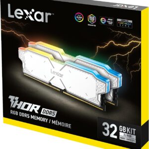 LEXAR THOR RGB DDR5 32GB Kit (2x16GB) 6000MHz CL38 WHITE
