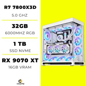 PC Gamer Ryzen 7 7800X3D/32GB/1TB SSD/RX 9070 XT