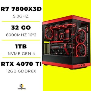 PC Gamer Ryzen 7 7800X3D/32GB/1TB SSD/RTX 4070 TI 12GB