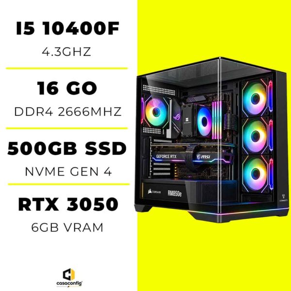 PC Gamer intel i5 12400f/16GB DDR4/500GB SSD| RTX 3050 6GB