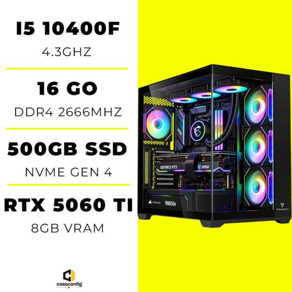 PC Gamer intel i5 12400f/16GB DDR4/500GB SSD| RTX 5060 TI 8GB