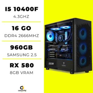 PC Gamer intel i5 12400f/16GB DDR4/960GB SSD| RX 580 8GB