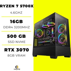 PC Gamer Ryzen 7 5700X/16GB/500GB SSD/RTX 3070 8GB
