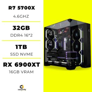 PC Gamer Ryzen 7 5700X/32GB/1TB SSD/RX 6900XT 16GB