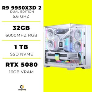 PC Gamer Ryzen 9 9950X3D2 DUAL/32GB/1TB SSD/RTX 5080