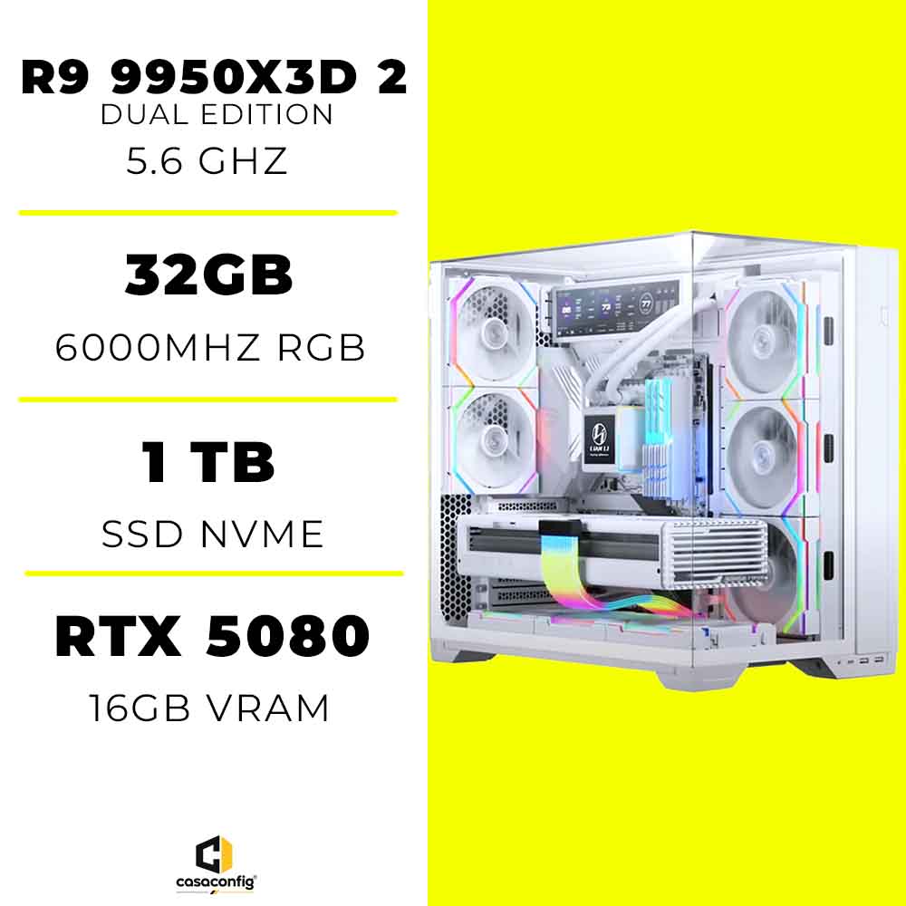 PC Gamer Ryzen 9 9950X3D2 DUAL/32GB/1TB SSD/RTX 5080